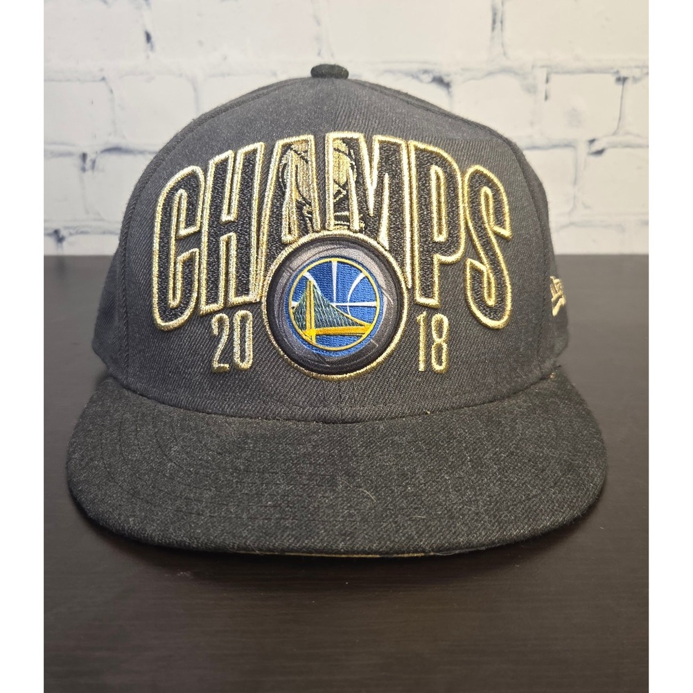 New Era 9FIFTY Golden State Warriors 2018 NBA Champs Snapback Hat Gray Gold